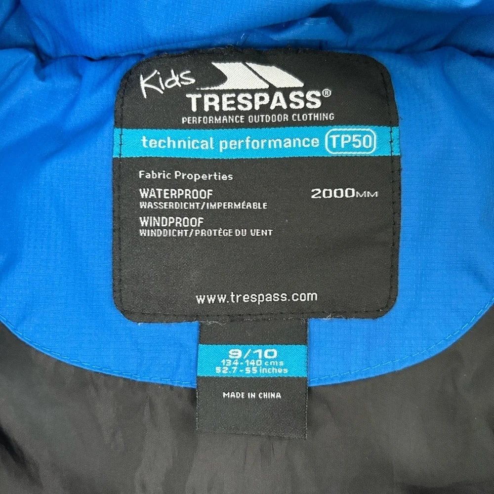Trespass Royal Blue Insulated Ski / Snowboard  Jacket - Size 9/10